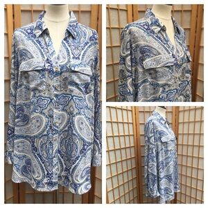 NWT Charter Club Paisley Print Top Plus SZ 2X